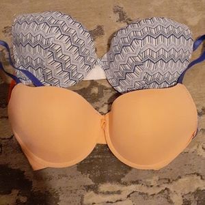2 brand new underwire bras size 36d nwot